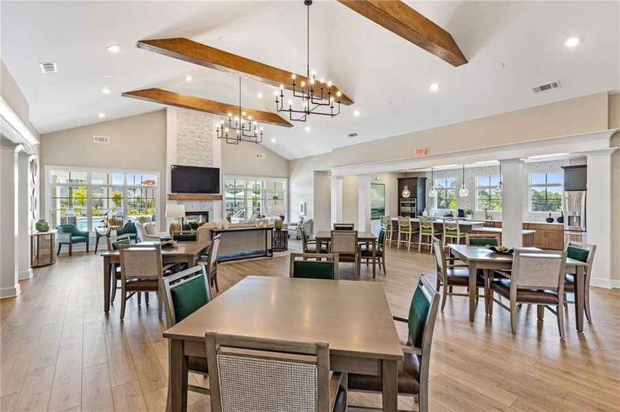 Furnished interior view inside a new home in The Courtyards at Bailey Farm, Dacula (Image 6).