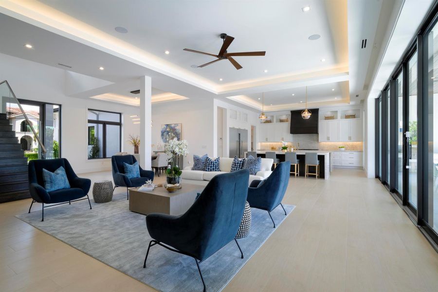 Furnished interior view inside a new home in , North Palm Beach (Image 28).