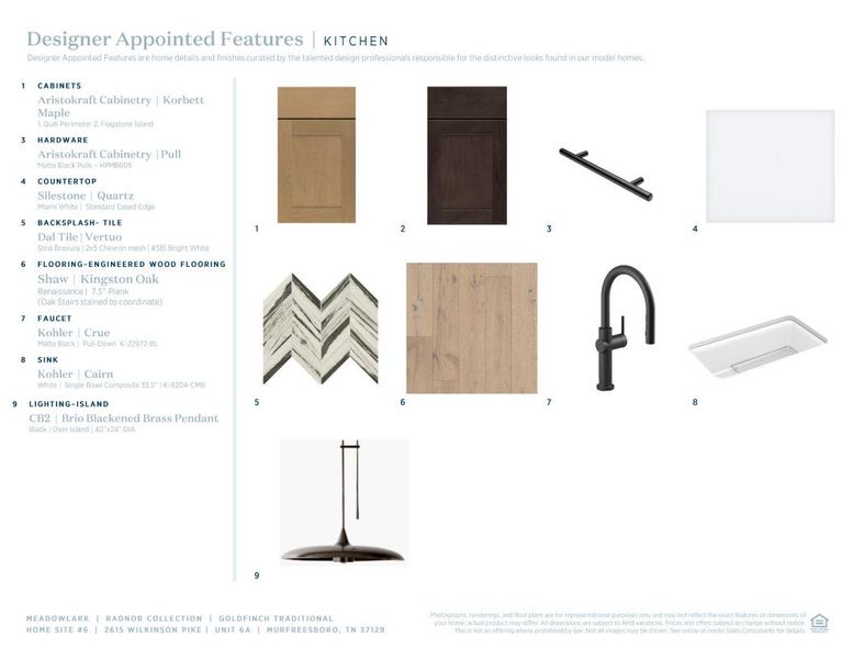 Sample of building materials used in homes in Meadowlark, Murfreesboro (Image 7). Sample of building materials used in homes in Meadowlark, Murfreesboro (Image 7).