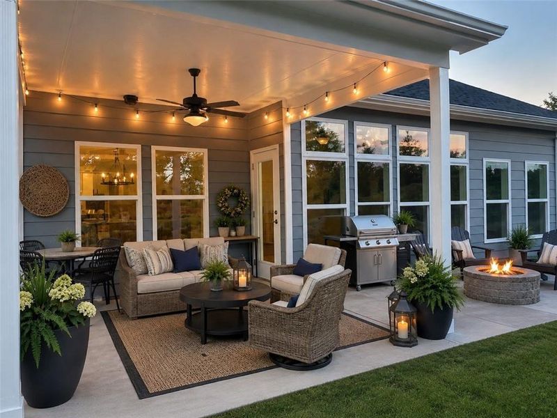 Exterior details and patio area of a home in , Gainesville (Image 4).
