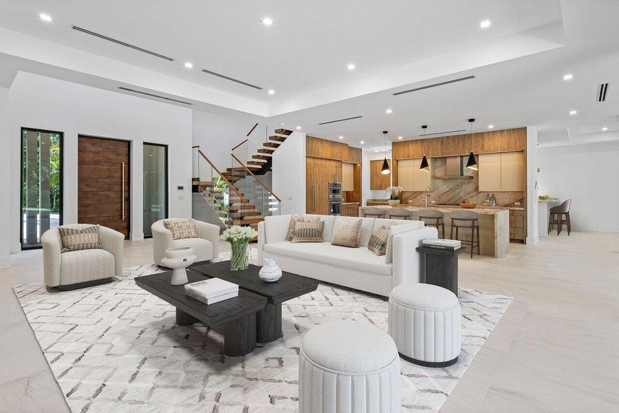 Furnished interior view inside a new home in , Delray Beach (Image 59).