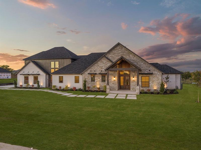 Front exterior of a new home in , Northlake, TX, highlighting curb appeal (Image 2).