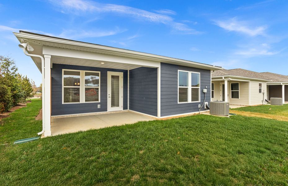 Exterior details and patio area of a home in Del Webb Barton Village, Lebanon (Image 2). Exterior details and patio area of a home in Del Webb Barton Village, Lebanon (Image 2).