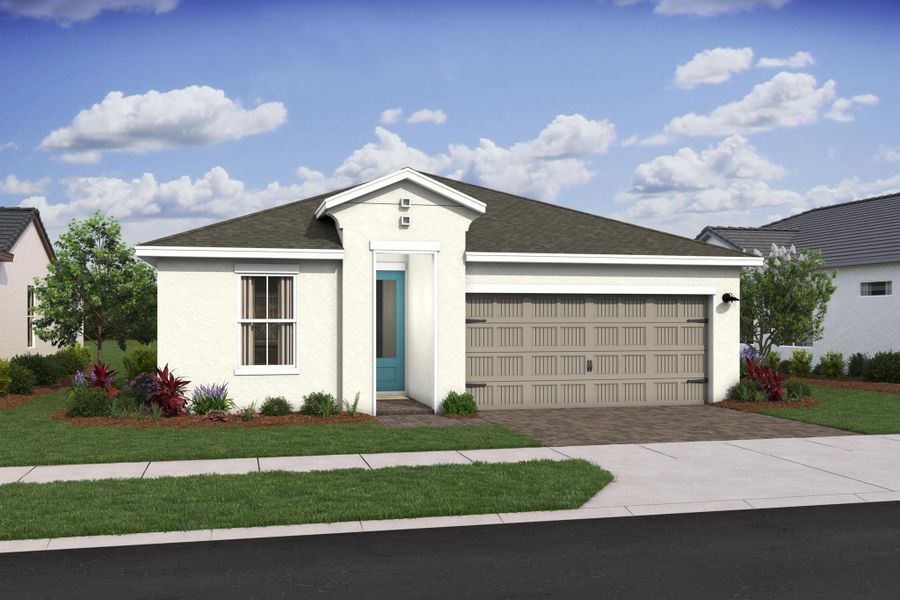 Front exterior of a new home in , Fort Pierce, FL, highlighting curb appeal (Image 1).