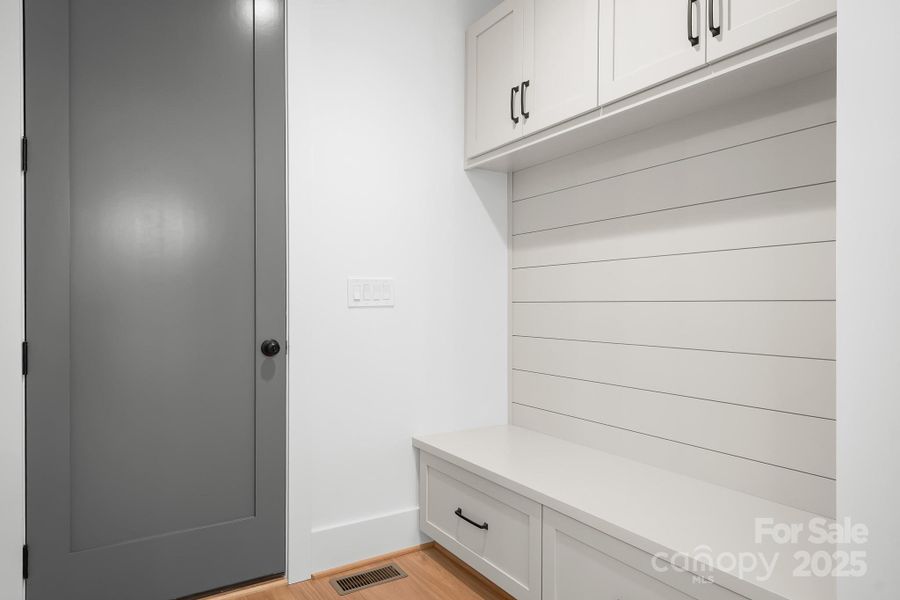 Entry way and drop zone from garage