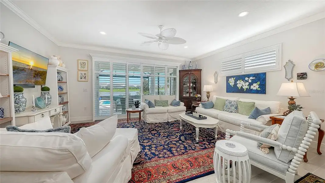 Furnished interior view inside a new home in LakeHouse Cove at Waterside, Sarasota (Image 5). Furnished interior view inside a new home in LakeHouse Cove at Waterside, Sarasota (Image 5).