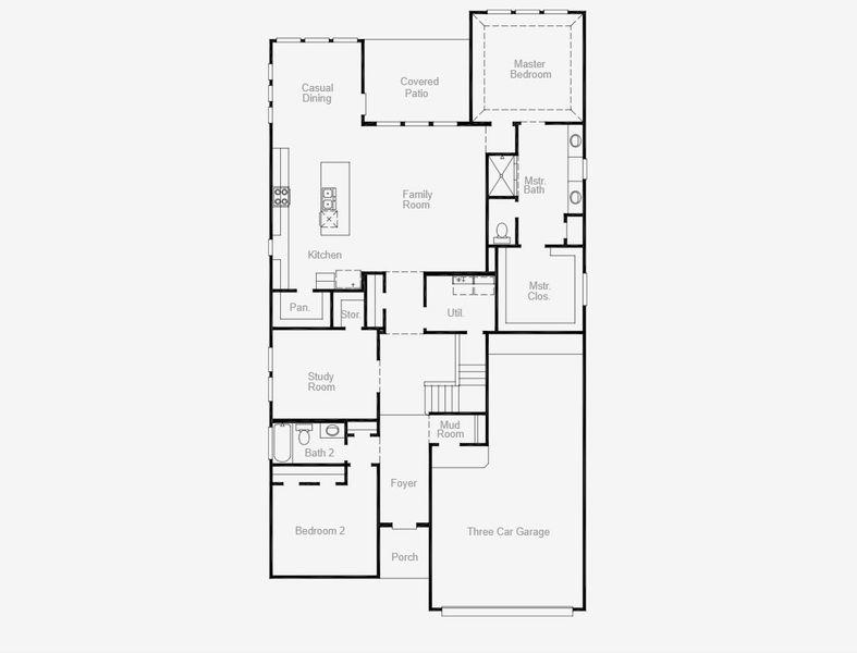 2D floor plan layout for the Schertz - Single Family Homes by Coventry Homes in Parmer Ranch, Georgetown, TX (Image 4). 2D floor plan layout for the Schertz - Single Family Homes by Coventry Homes in Parmer Ranch, Georgetown, TX (Image 4).