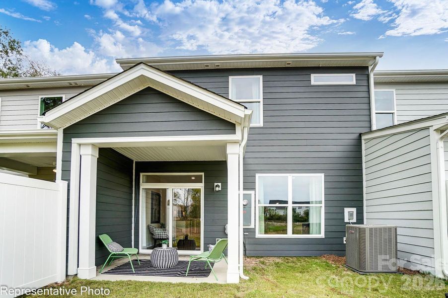 Exterior details and patio area of a home in Harrisburg Village, Harrisburg (Image 3).