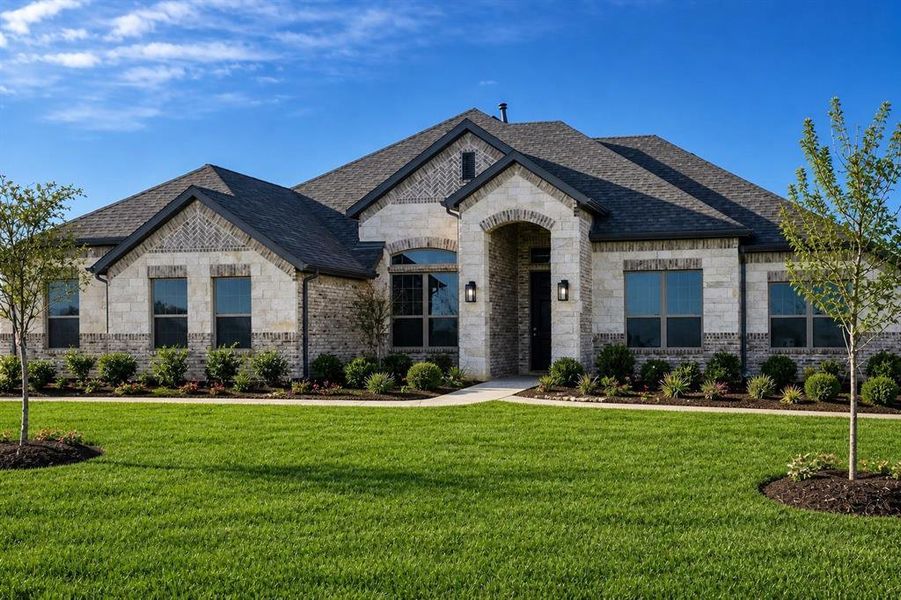Stunning new construction by Altura Homes on a spacious 1-acre homesite in Levante. Virtually staged landscaping.