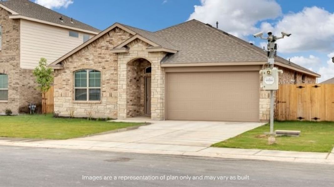 Front exterior of a new home in Homestead at Parks Bell Ranch, Odessa, TX, highlighting curb appeal (Image 16).
