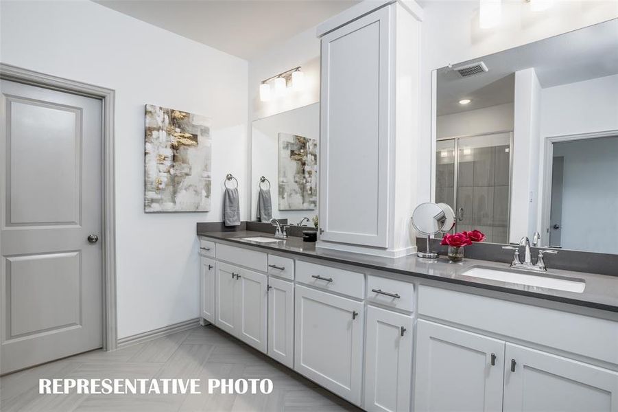 Owner's baths created with style and space are waiting for you at City Point!  REPRESENTATIVE PHOTO