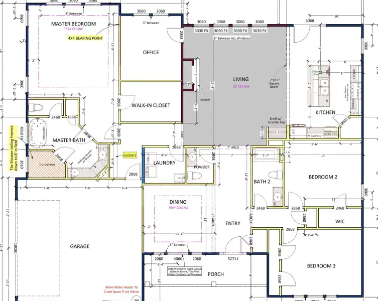 2D floor plan layout of this home in Smokey Hills, Campobello, SC (Image 4). 2D floor plan layout of this home in Smokey Hills, Campobello, SC (Image 4).