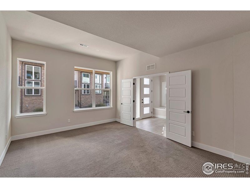 Lower Floor Office/Bedroom w/ Vaulted Ceilings