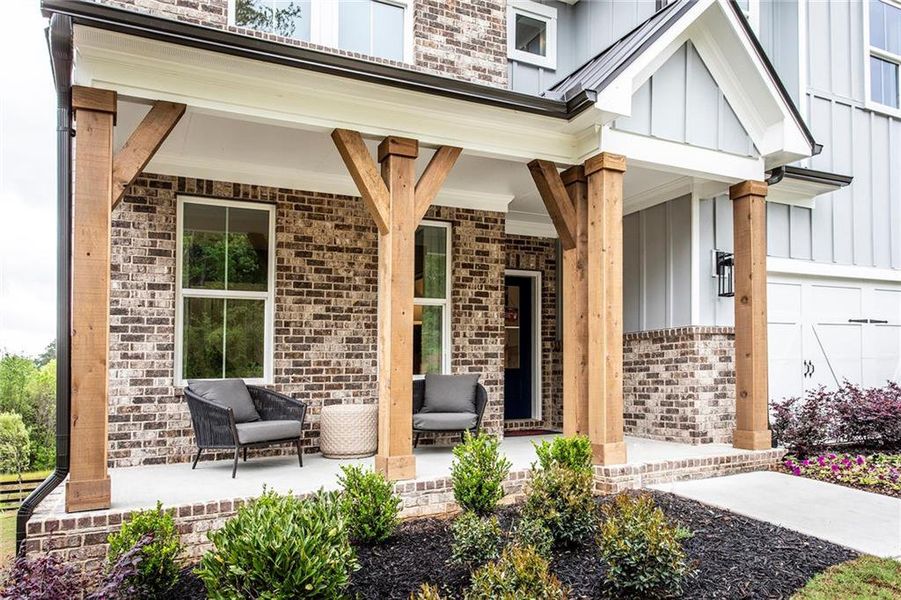 Exterior details and patio area of a home in Hopewell Reserve, Cumming (Image 4). Exterior details and patio area of a home in Hopewell Reserve, Cumming (Image 4).