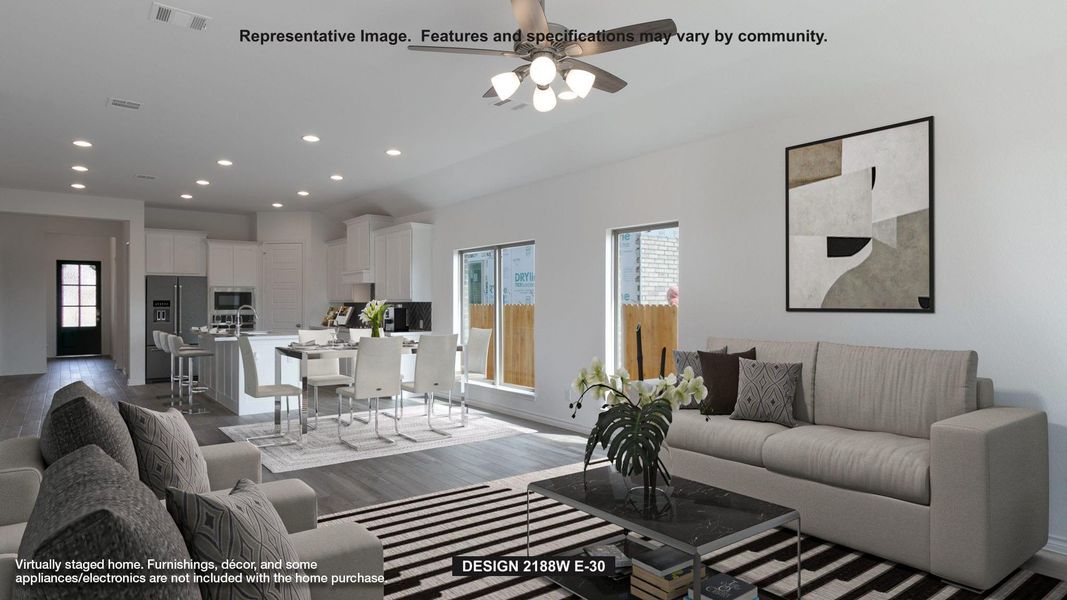 Furnished interior view inside a new home in The Highlands, Porter (Image 5).