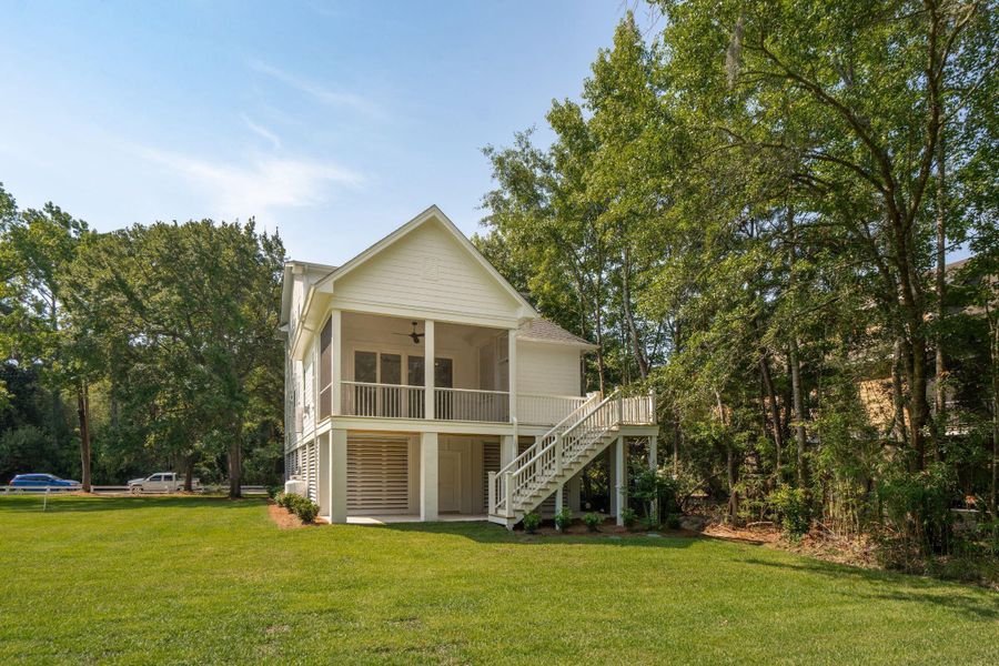 Exterior details and patio area of a home in , Johns Island (Image 42).