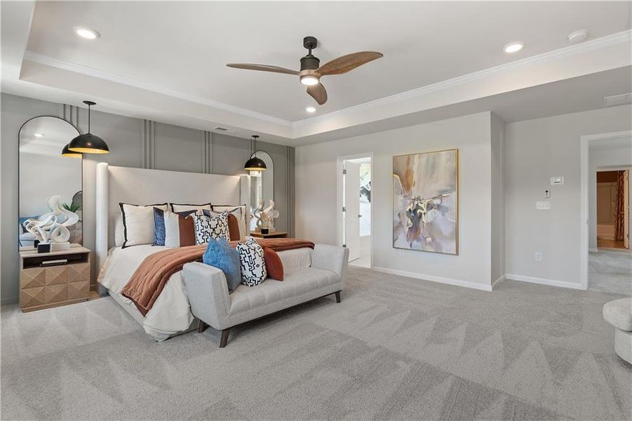 Furnished interior view inside a new home in Enclave at Evergreen, Fairburn (Image 25).