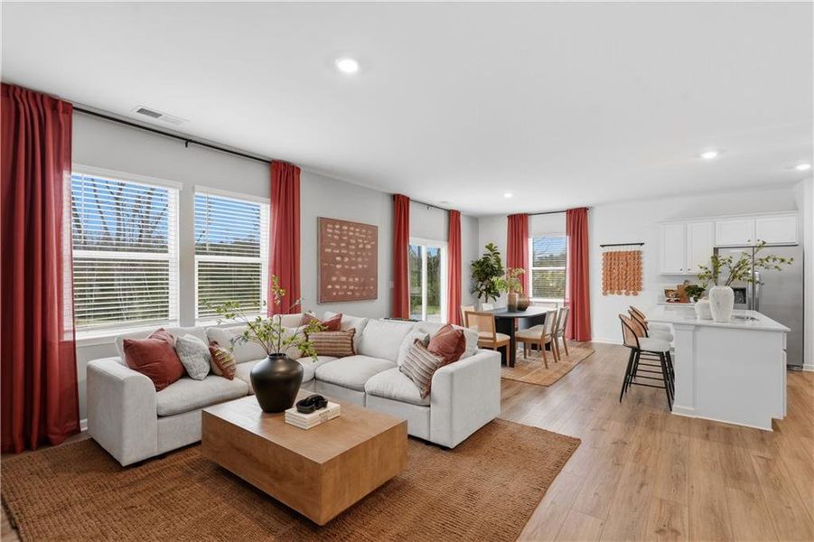 Furnished interior view inside a new home in Crossvine Village, LaGrange (Image 6).