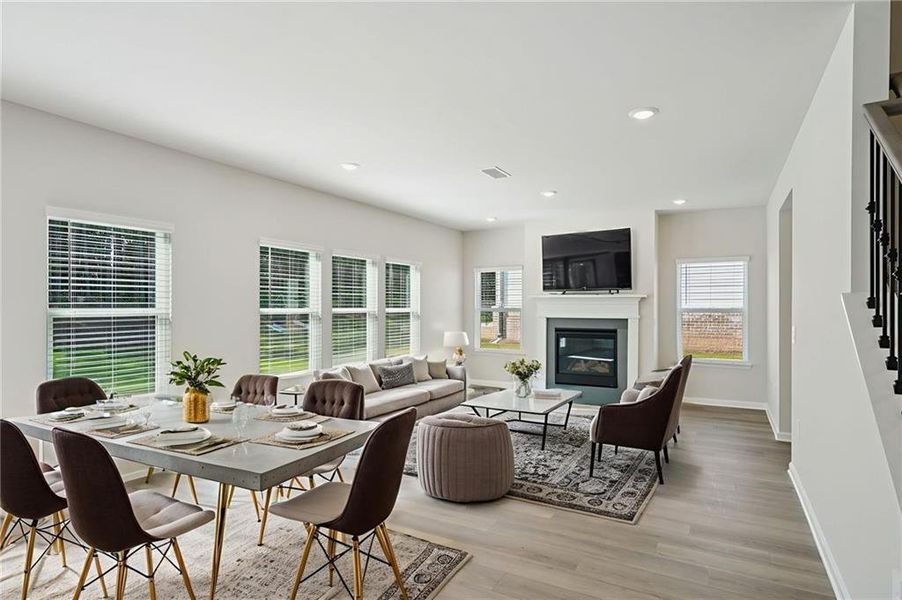Furnished interior view inside a new home in Parkside at Grayson, Grayson (Image 10).