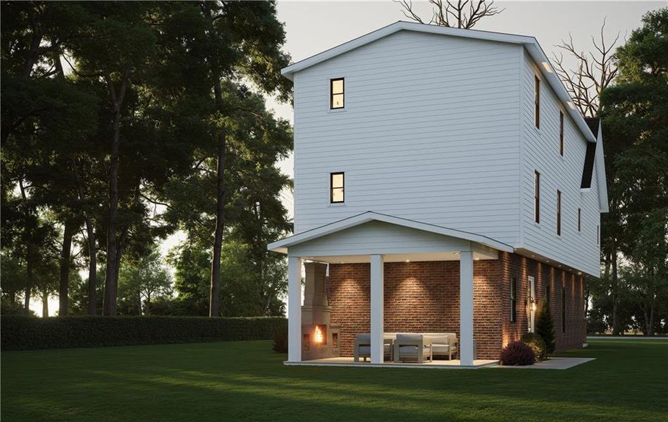 Exterior details and patio area of a home in , Sugar Hill (Image 3).