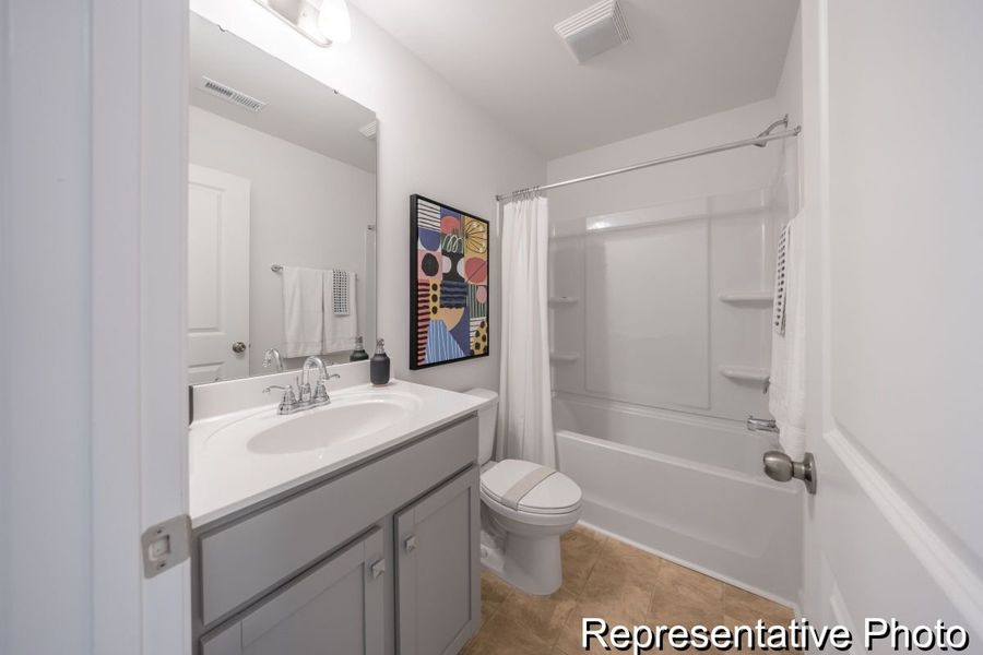 Furnished interior view inside a new home in Dukes Ridge, Charlotte (Image 10).