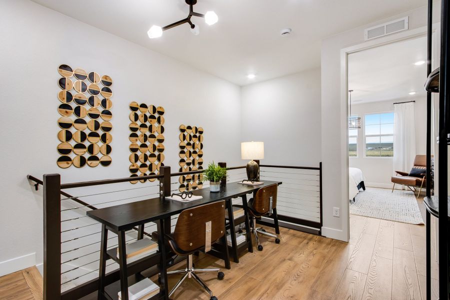 Furnished interior view inside a new home in Candelas Townhomes, Arvada (Image 14).