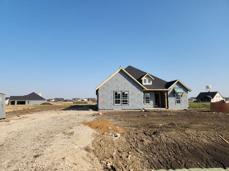 In-progress construction of a new home in Rocky Top, Krum, TX (Image 3).