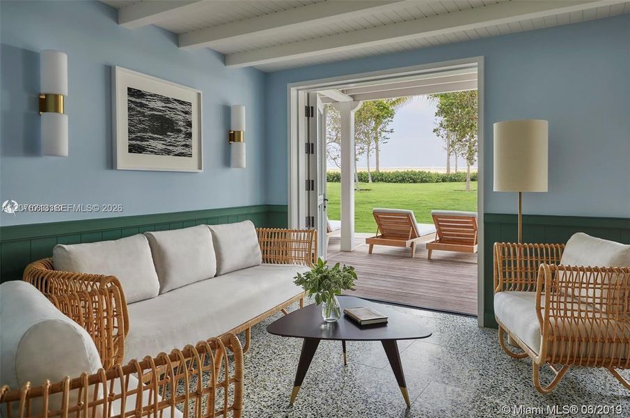 Exterior details and patio area of a home in , Surfside (Image 15). Exterior details and patio area of a home in , Surfside (Image 15).