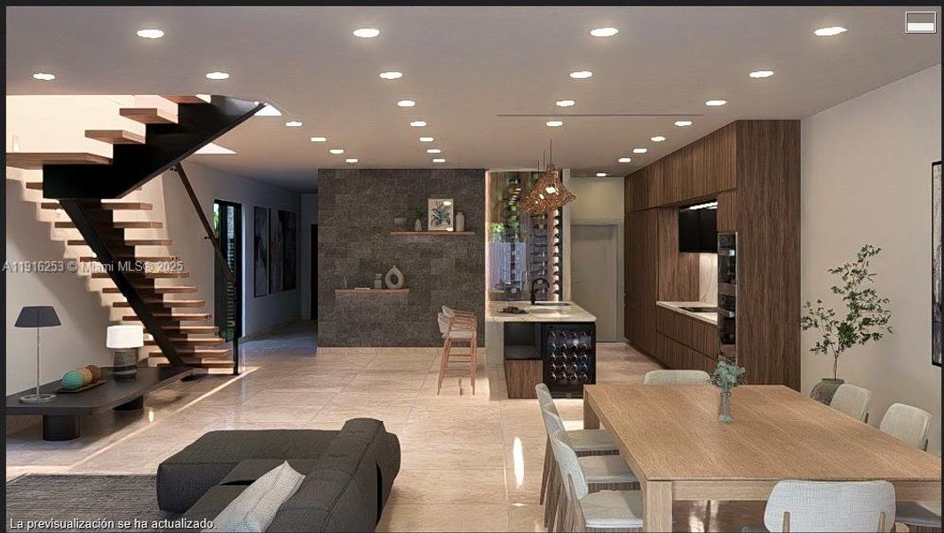 Furnished interior view inside a new home in , Fort Lauderdale (Image 5).