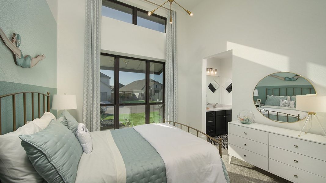 Furnished interior view inside a new home in 6 Creeks, Kyle (Image 14).