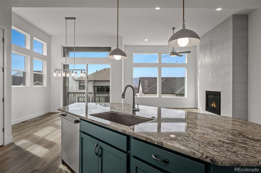 Furnished interior view inside a new home in Cloverleaf - Pinnacle Collection, Monument (Image 15).