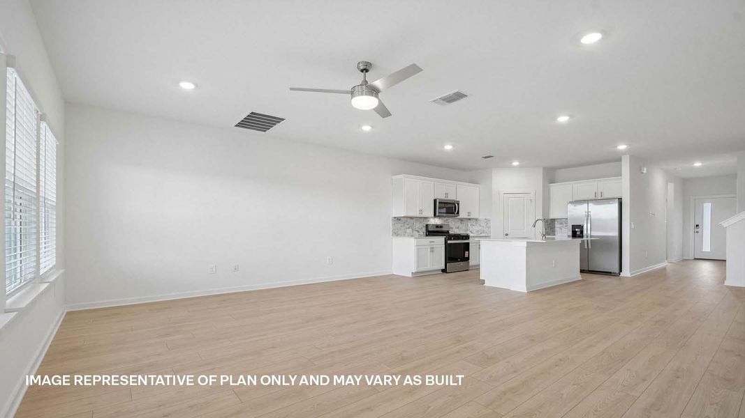 Spacious, unfurnished interior of a new home in Trails at Wildhorse, Austin (Image 8).
