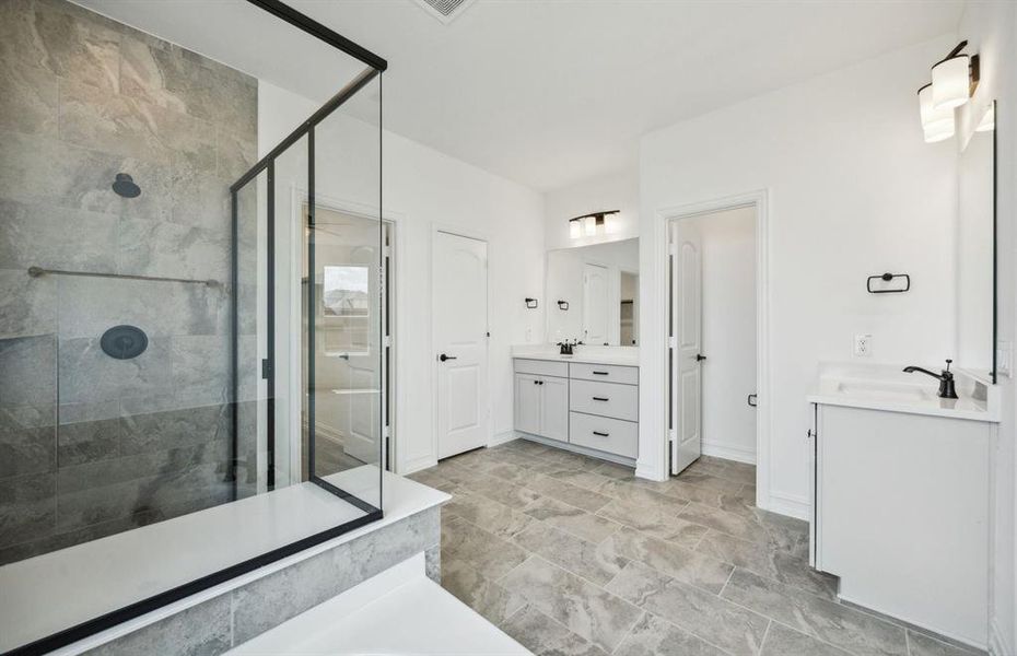 Owner's bathroom with premium finishes *real home pictured