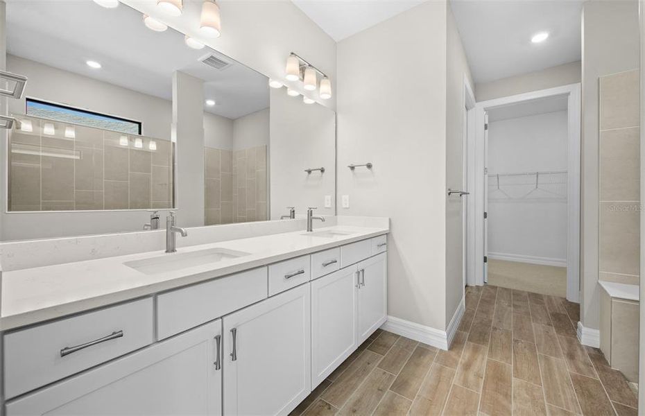 Furnished interior view inside a new home in Cedar Grove at The Woodlands, North Port (Image 8).