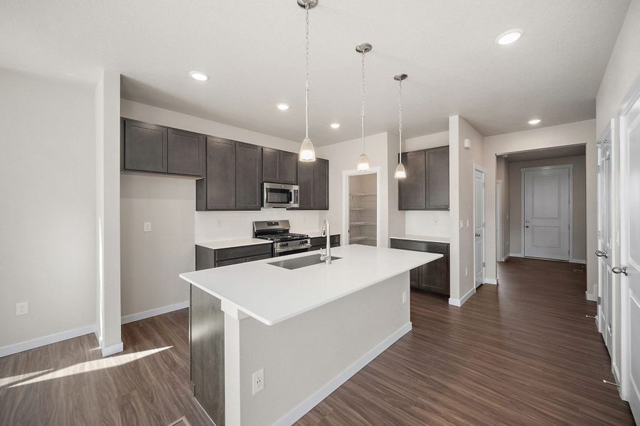 Furnished interior view inside a new home in Ridge at Lorson Ranch, Colorado Springs (Image 5).