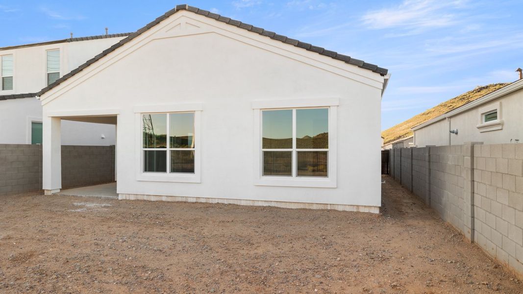 Exterior details and patio area of a home in The Ridge at Stone Butte, Phoenix (Image 22). Exterior details and patio area of a home in The Ridge at Stone Butte, Phoenix (Image 22).