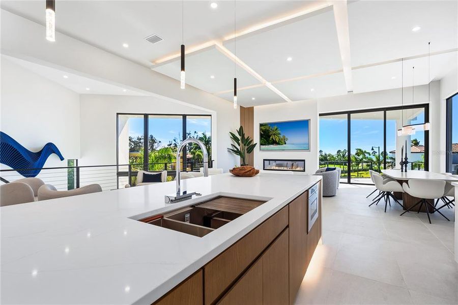Furnished interior view inside a new home in , Longboat Key (Image 8).