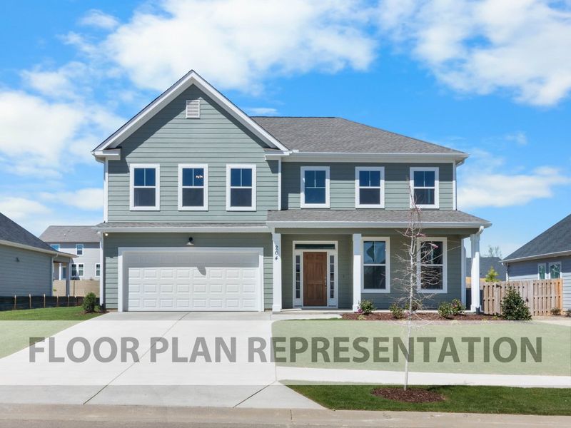 Representative exterior photo of a completed home built from the Mill Creek by Ivey Homes in Windsor, North Augusta, SC (Image 12).