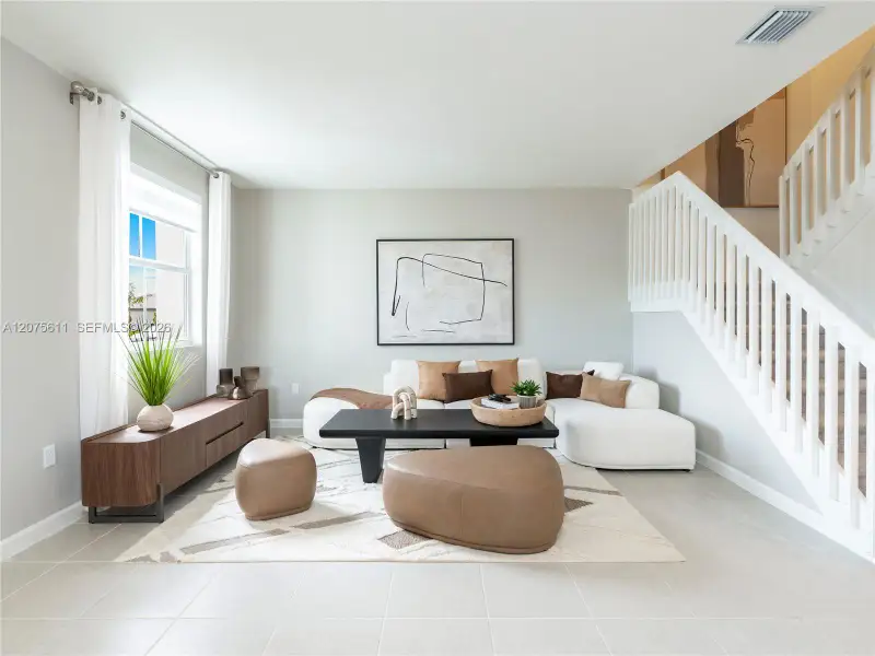 Furnished interior view inside a new home in Wildwood Groves, Miami (Image 4).