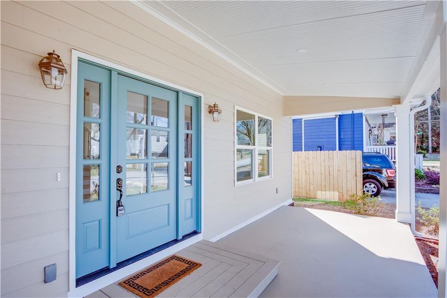 Exterior details and patio area of a home in , East Point (Image 25).