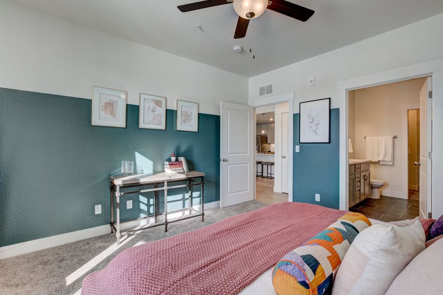 Representative furnished interior of a home built from the The Cambridge by Landmark Homes in The Lakes at Centerra, Loveland (Image 20).