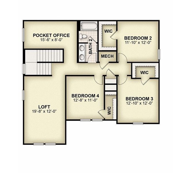 2D floor plan layout for the Eliot by Rockwell Homes in Northlake at Ovation, Winter Garden, FL (Image 6). 2D floor plan layout for the Eliot by Rockwell Homes in Northlake at Ovation, Winter Garden, FL (Image 6).