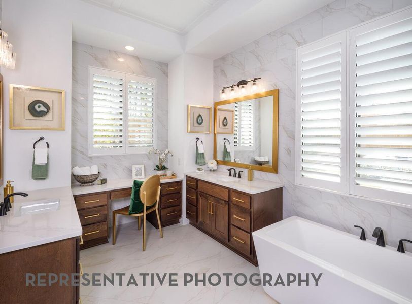Furnished interior view inside a new home in Santa Rita Ranch, Liberty Hill (Image 15).