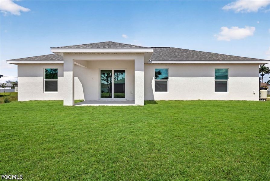 Exterior details and patio area of a home in Cape Coral, Cape Coral (Image 3).