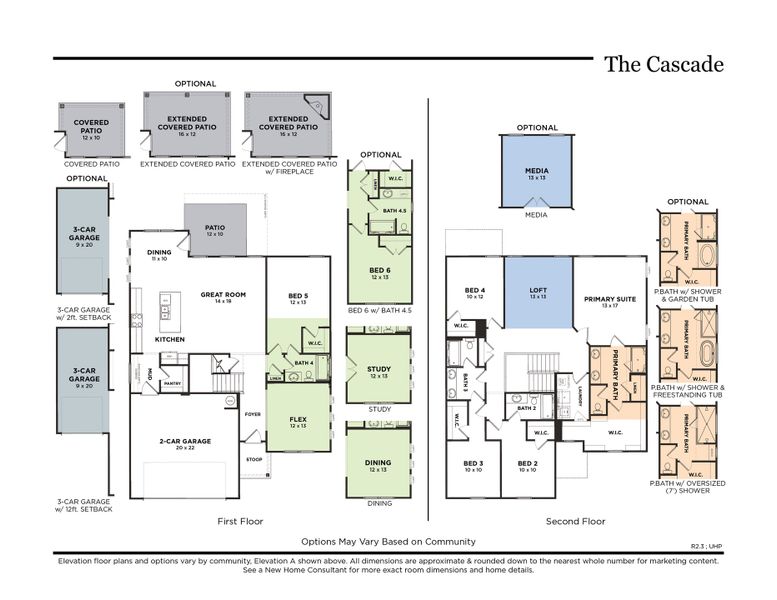 The Cascade with 3-Car Garage (R2.3)