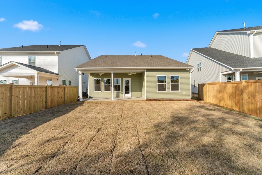Exterior details and patio area of a home in Landmark Commons, Boiling Springs (Image 18).