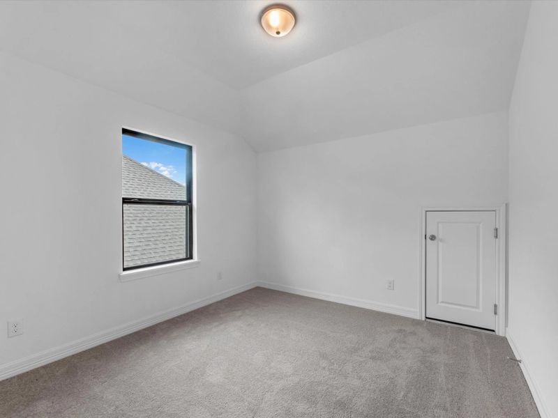 Secondary bedroom. Sample product photo. Actual exterior and interior selections may vary by homesite. Photo may be virtually staged.