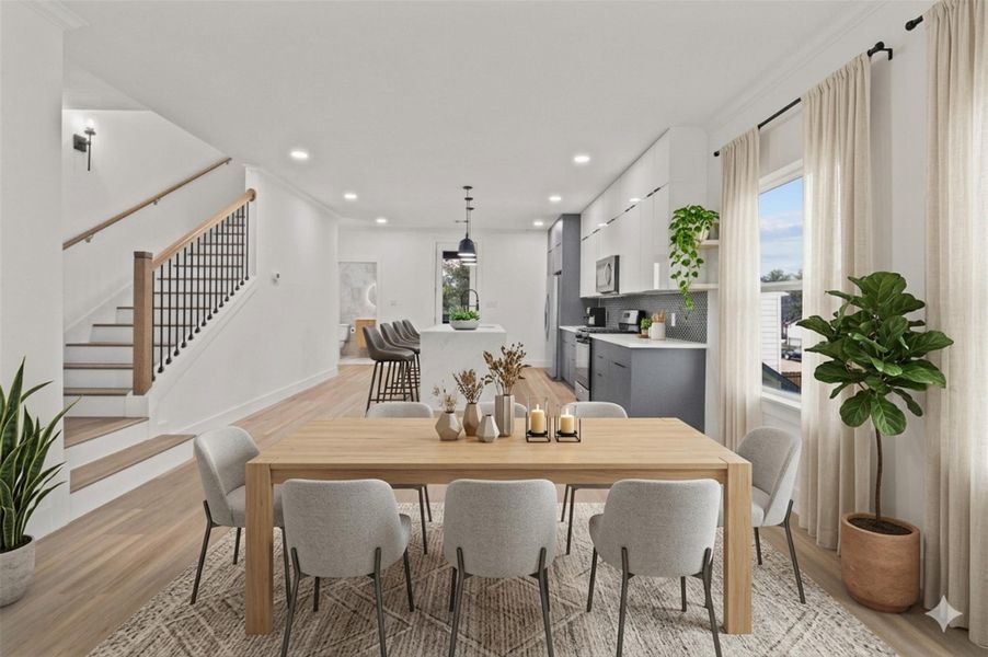 Virtually Staged Dinning Room