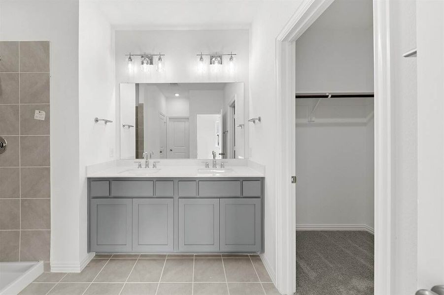 Primary Bathroom Rice Townhome by Ashton Woods