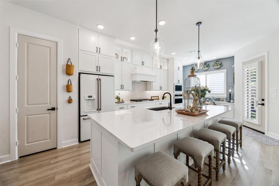 Furnished interior view inside a new home in Pine Trails, Tomball (Image 18). Furnished interior view inside a new home in Pine Trails, Tomball (Image 18).